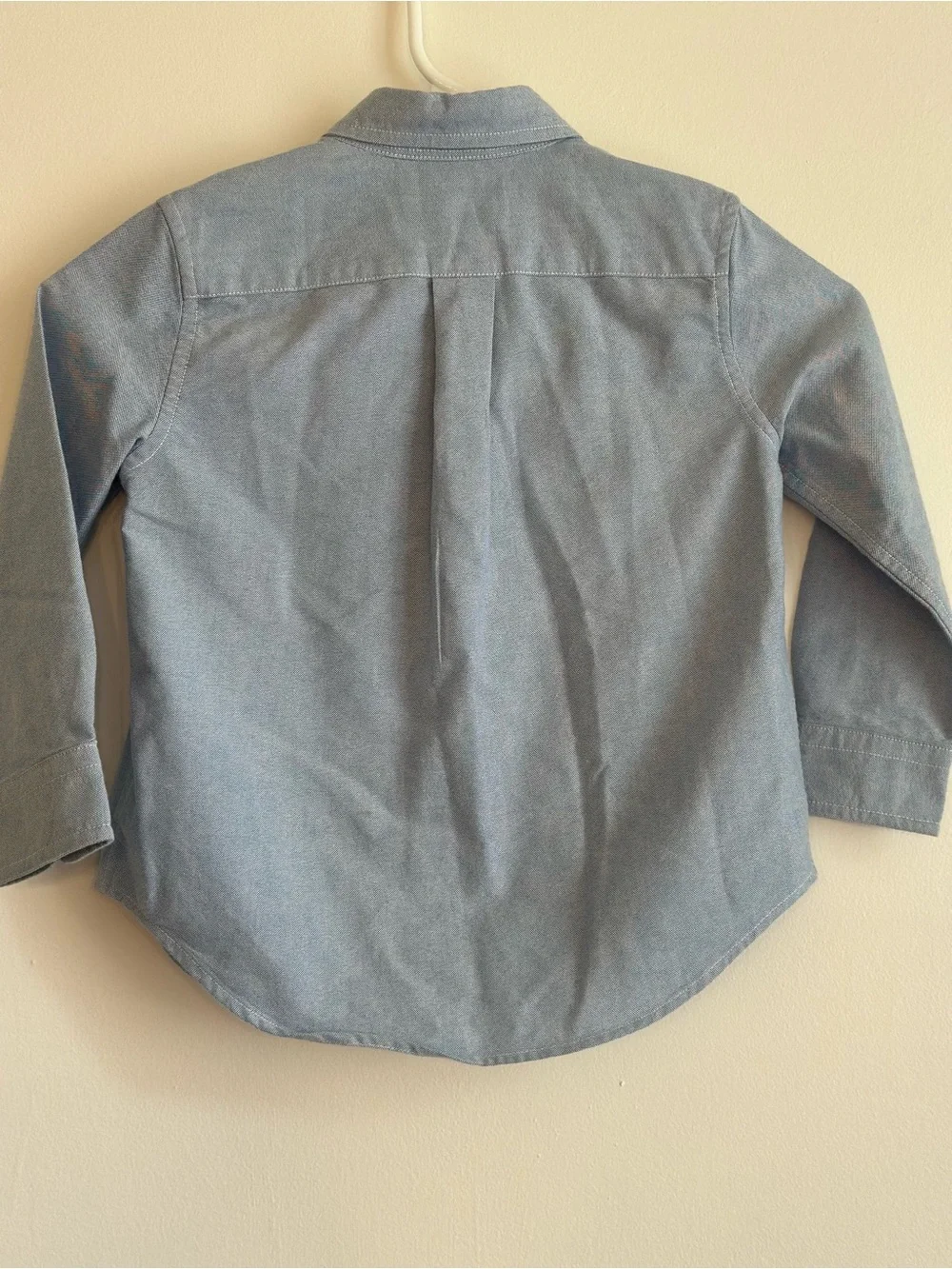 Ralph Lauren Boys Blue Oxford Button Down Shirt Size 3/3T Pony Logo